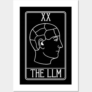 LLM Tarot Card - LLMs - Large Language Model - AI (Minimal Edition) Posters and Art